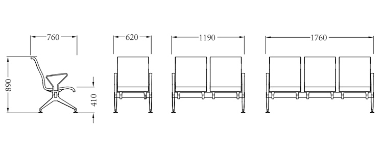PU机场椅/等候椅/排椅 -SJ9096(图2) undefined